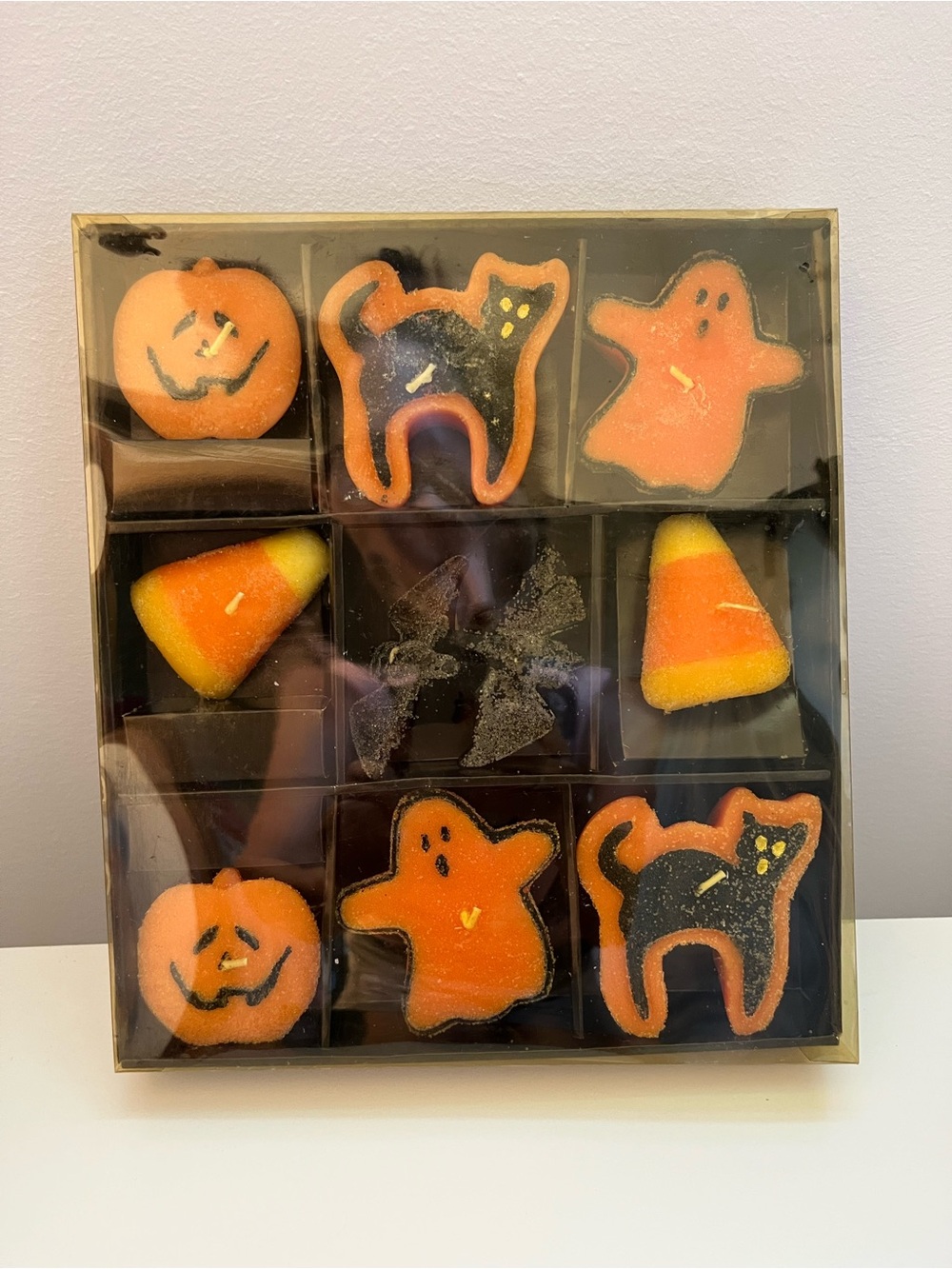 Halloween Themed Floating Candles - Orange & Black Spooky Vintage Retro - Picture 7 of 8